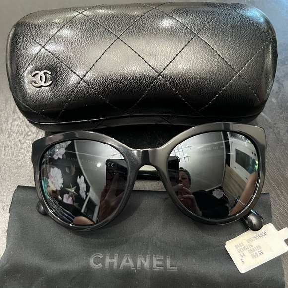 ⭐️💎NWT💎⭐️Chanel Black 5315 CC Pantos Signature Cat-Eye Sunglasses - Picture 1 of 9